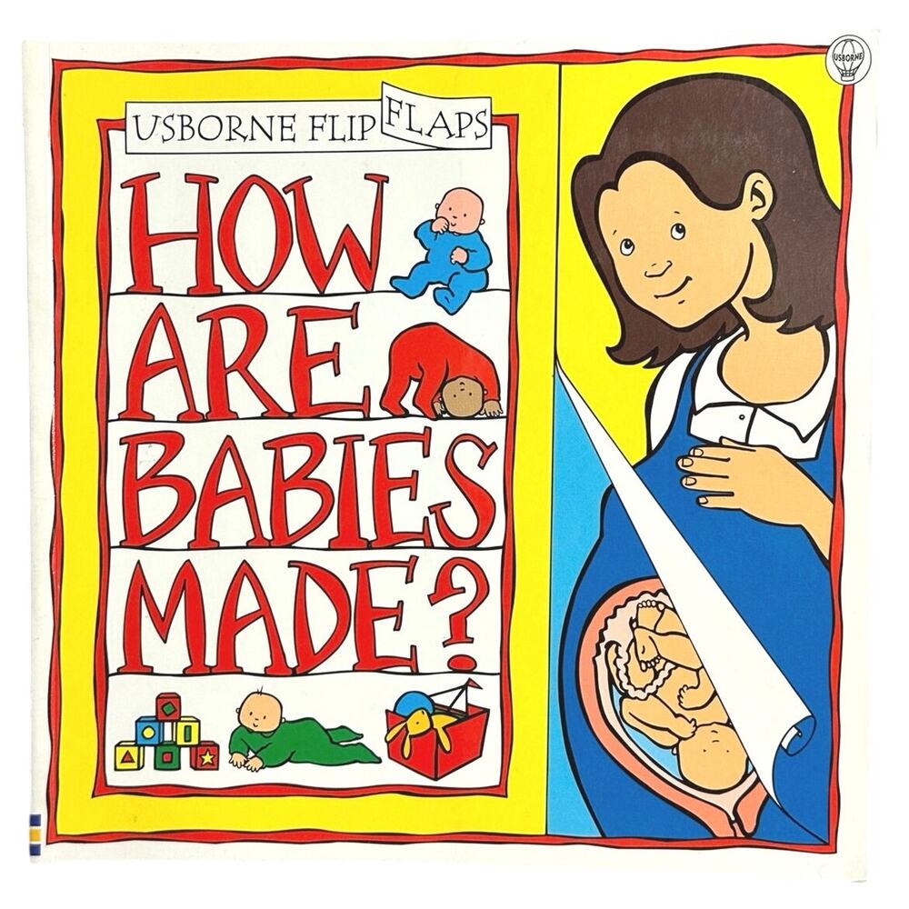 Vintage Usborne How Are Babies Made? Flip Flaps ages 4-8 educational homeschool
